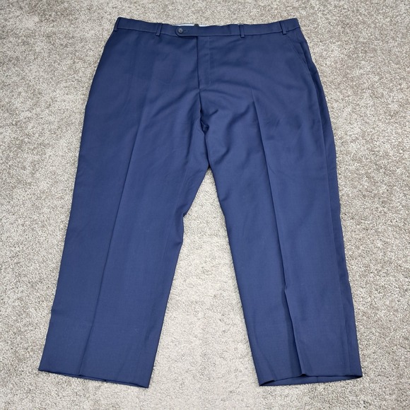 Ballin Other - Ballin Comfort-EZE Mens Navy‎ Blue 100 Wool Dress Pants Made in Canada 42x26